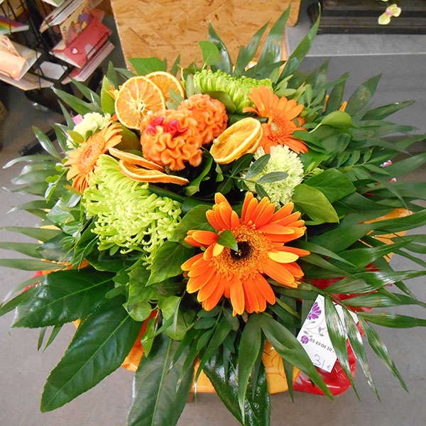 Bouquet orange vert